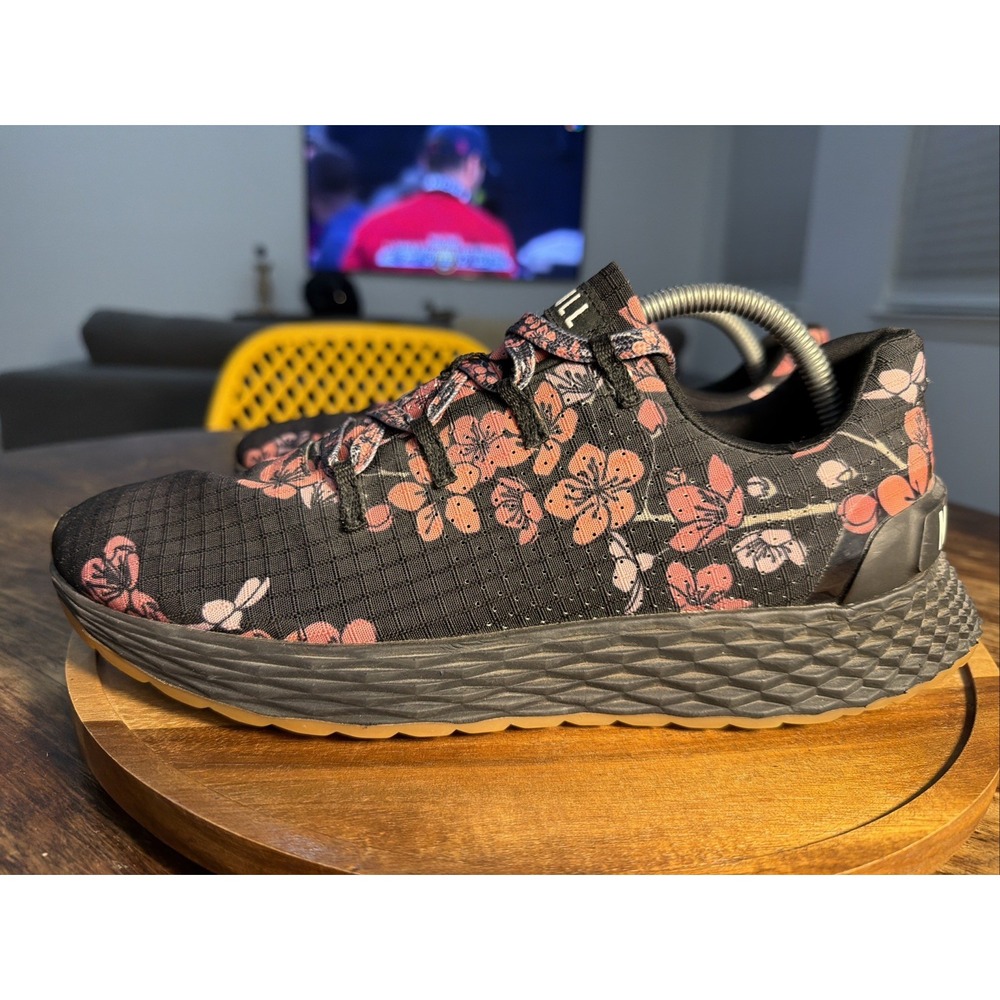 NOBULL Allday Ripstop Canvas Shoes Black Cherry Blossom Womens 11 Mens 9.5